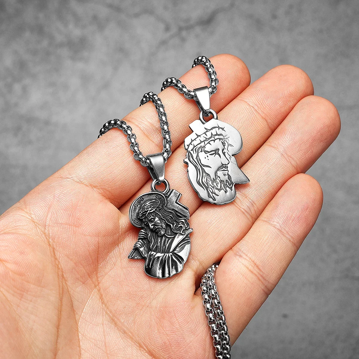 Christian Jesus Cross Powerful Amulet Men Necklaces Stainless Steel Pendants Chains Women Jewelry Accessories Gifts Wholesale - Image 5