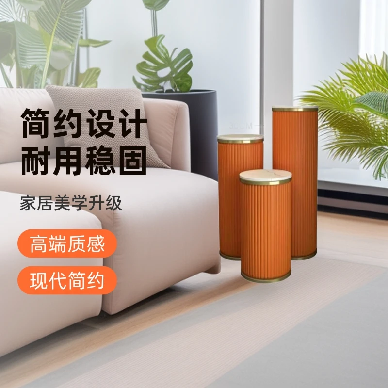 

Light luxury high-end rock slab flower stand, living room floor-to-ceiling modern simple marble ornament, indoor balcony wrought