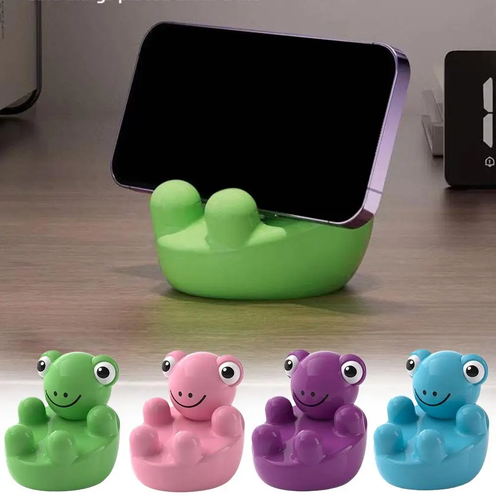 Frog Animal Phone Holder Multifunctional Desktop Live Office Resin Streaming Desk Modern Home Statue Stand Sculpture Decor L8U2