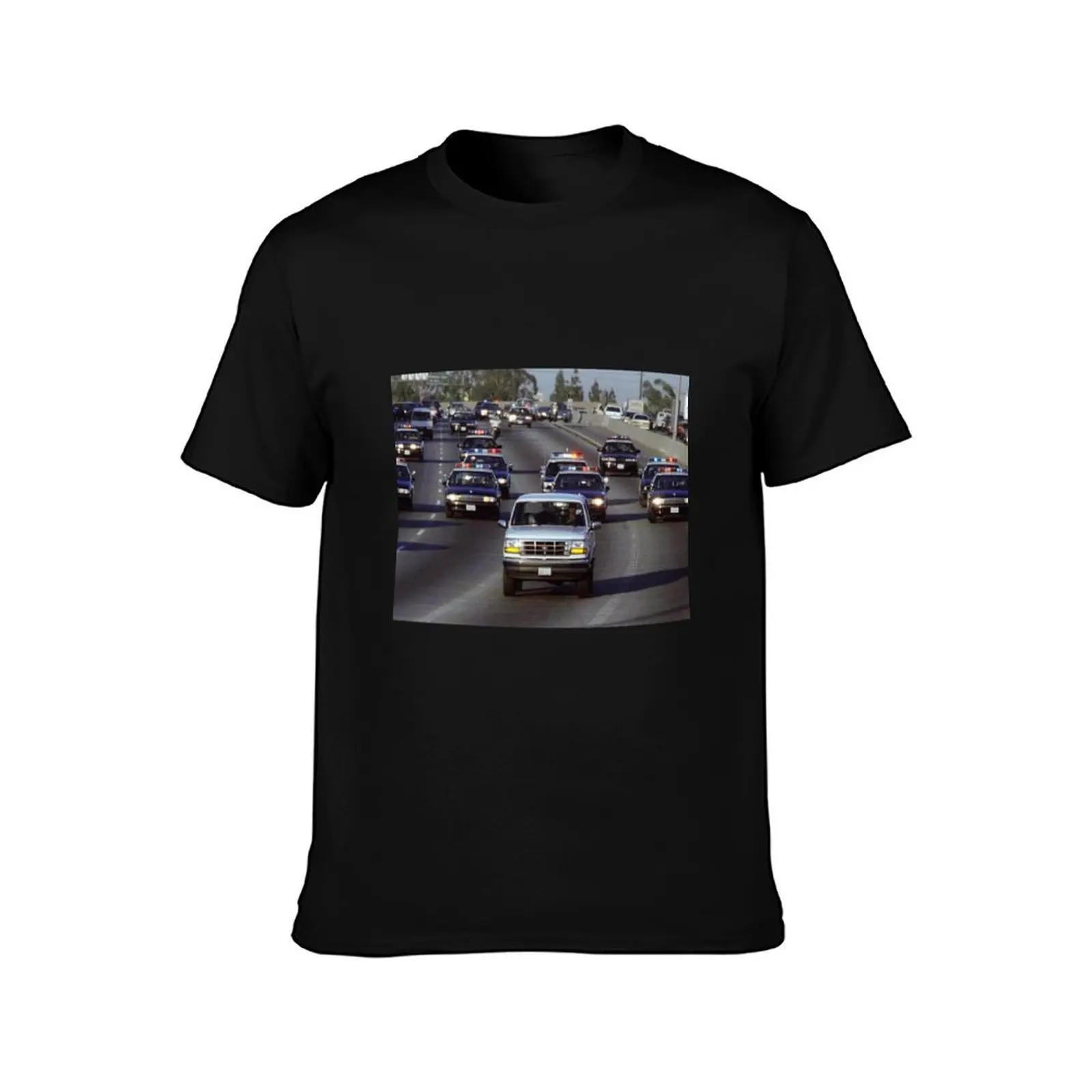 OJ Police Chase T-Shirt Summer Casual Loose T-Shirt