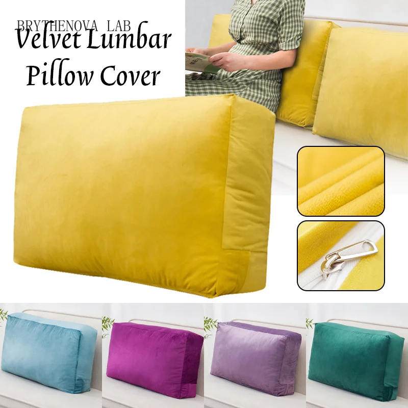 Super Soft Velvet Sofa Cushion Cover Solid Color Home Simple Decorative Throw Pillow Case Large Pillowcase 60x30/70x40/80x50cm