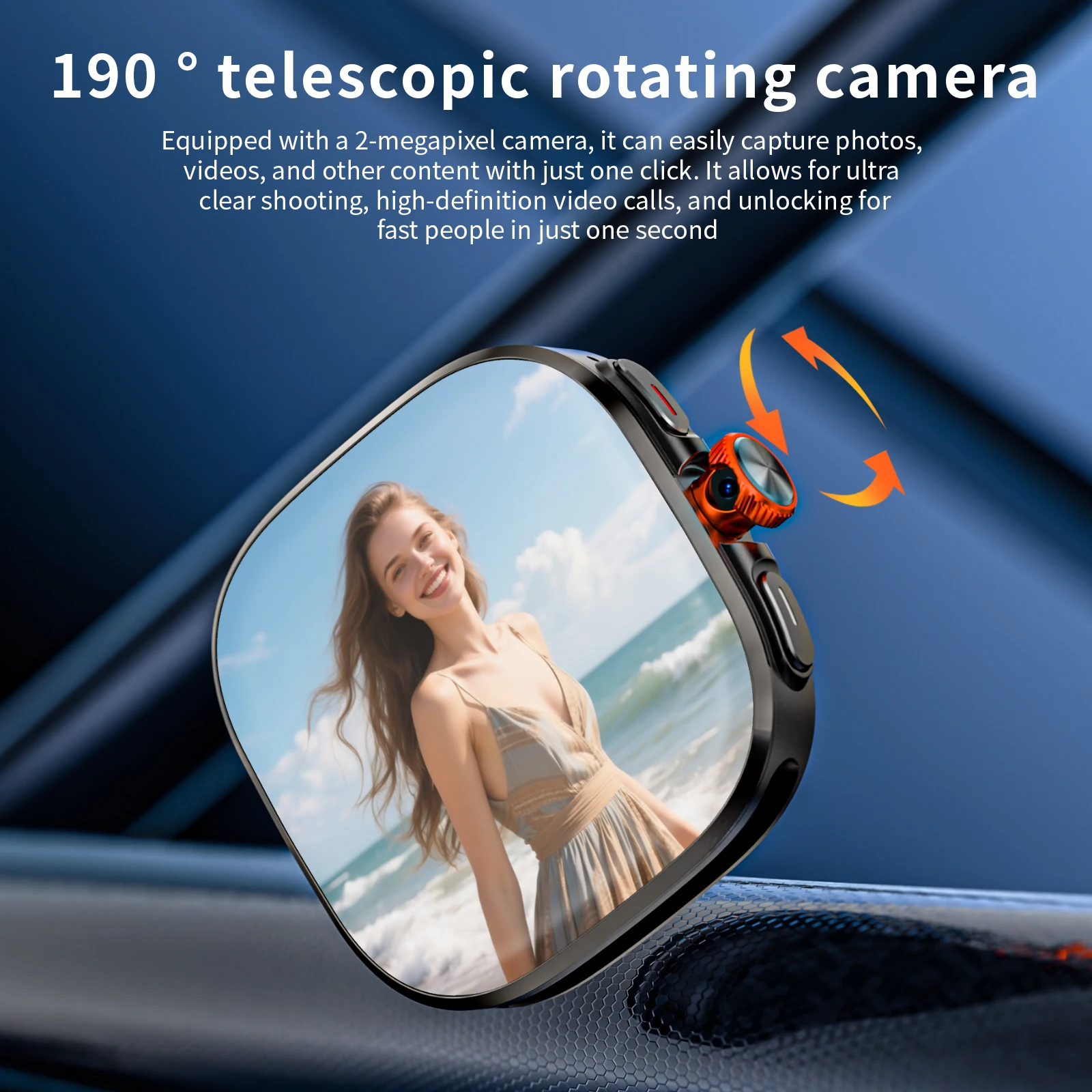 LOKMAT New APPLLP 6 MAX Android Smart Watch Phone Amoled Touch Screen Rotating Camera AI Translation Function Chatgpt