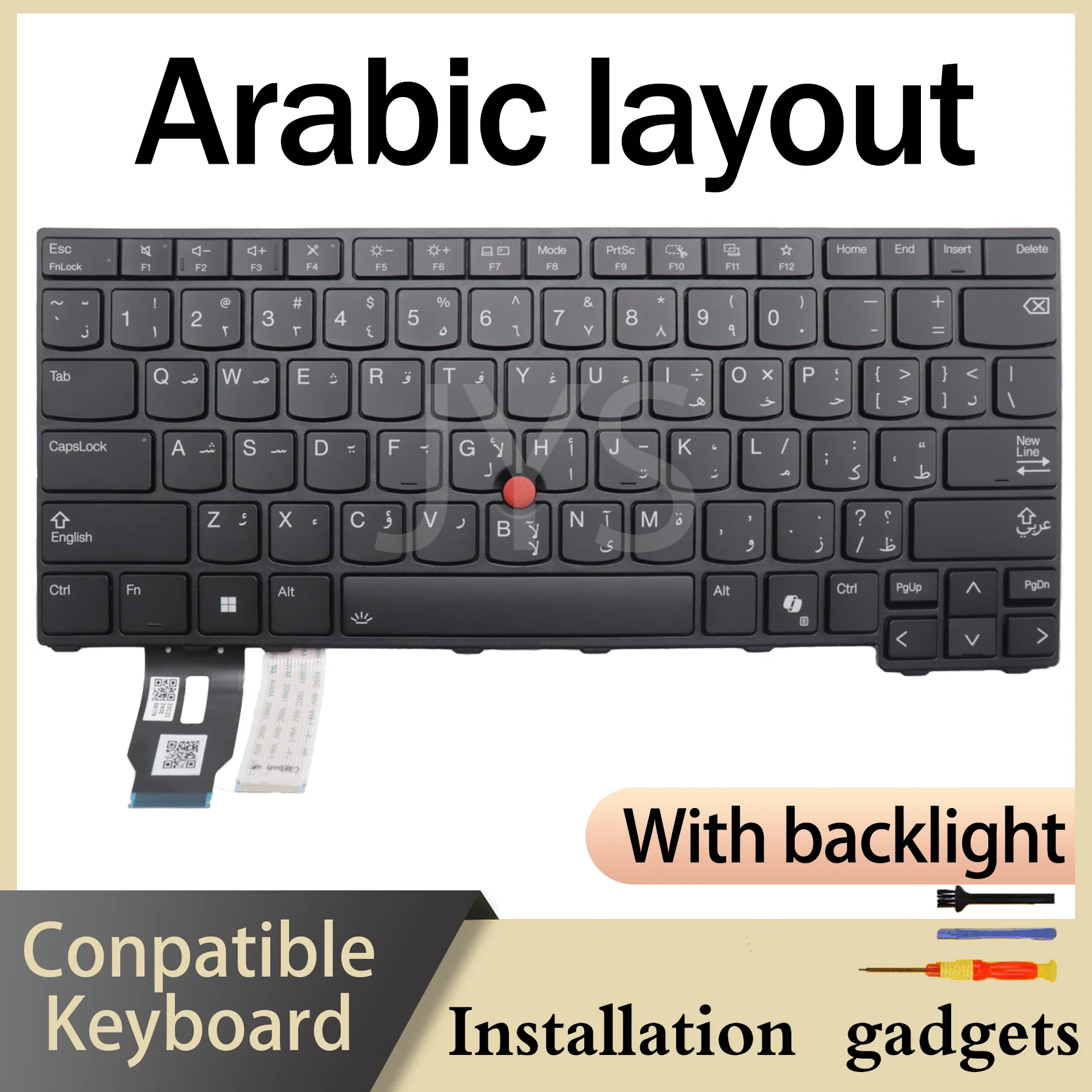 Backlit Keyboard for Lenovo ThinkPad T14 Gen5/T14 Gen6/P14S Gen5/P14S Gen6/L14 Gen5/L14 Gen6 AR/GR/HE/KR/RU/TH/US