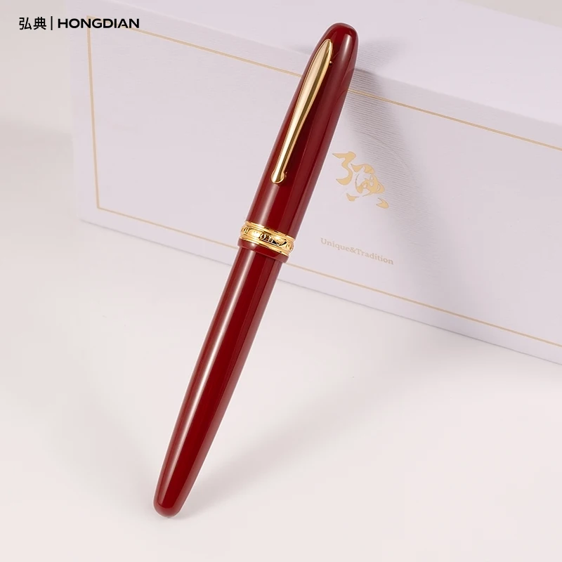 

LT Hongdian Saturn Fountain Pen 1841C Premium Vintage Metal Pen Business Calligraphy Smooth Writing Ink Gift