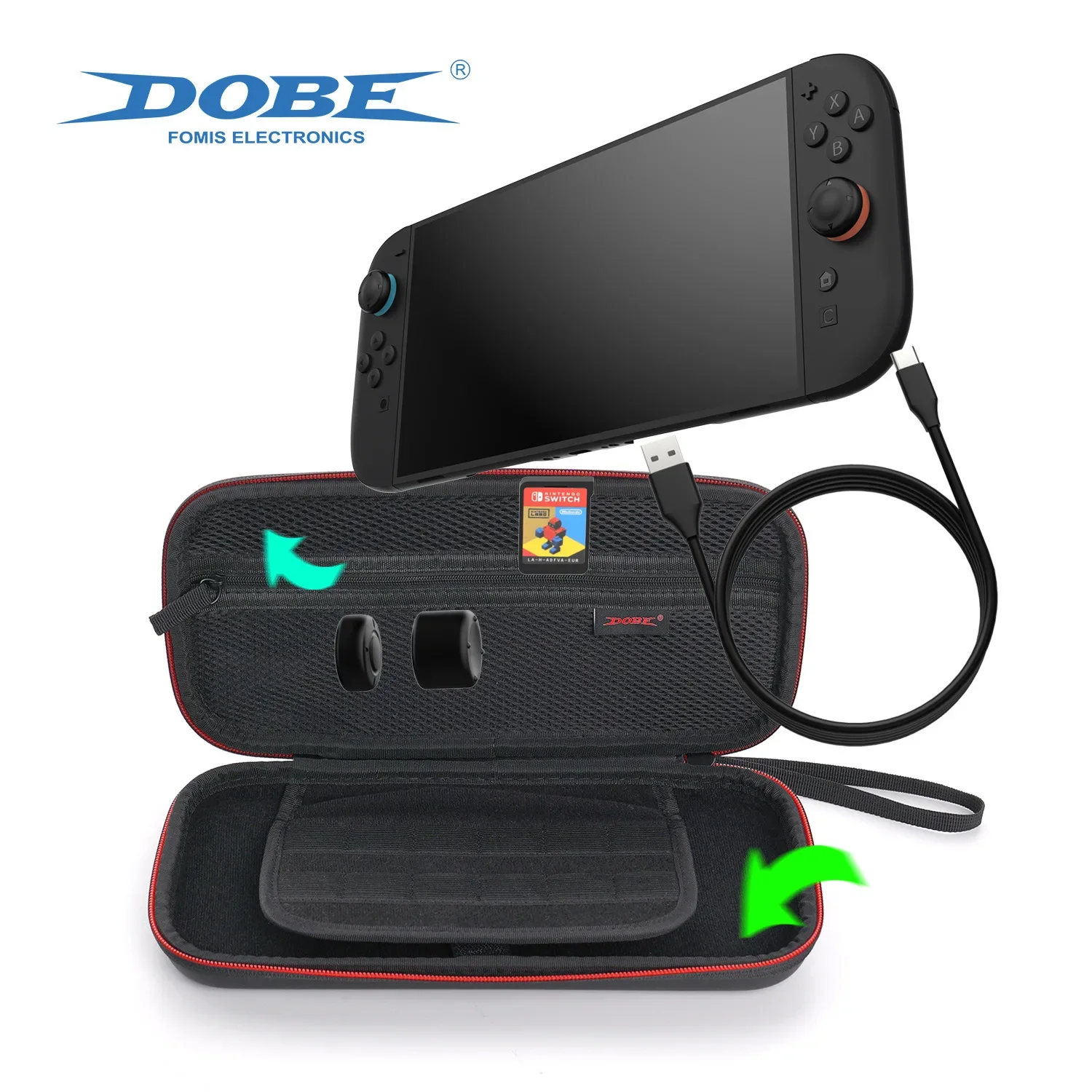 TNS-3173 للتبديل 2 حقيبة ألعاب محمولة وحدة التحكم حقيبة التخزين ل NS2 يده سستة حماية لعبة 8bit بطاقة التخزين