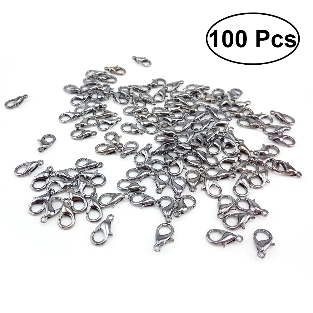 

100 Pcs Lobster Buckle Jewelry Clasps Bracelet Clamps Findings Friendship Hooks Beaded Diy Supplies Fasteners