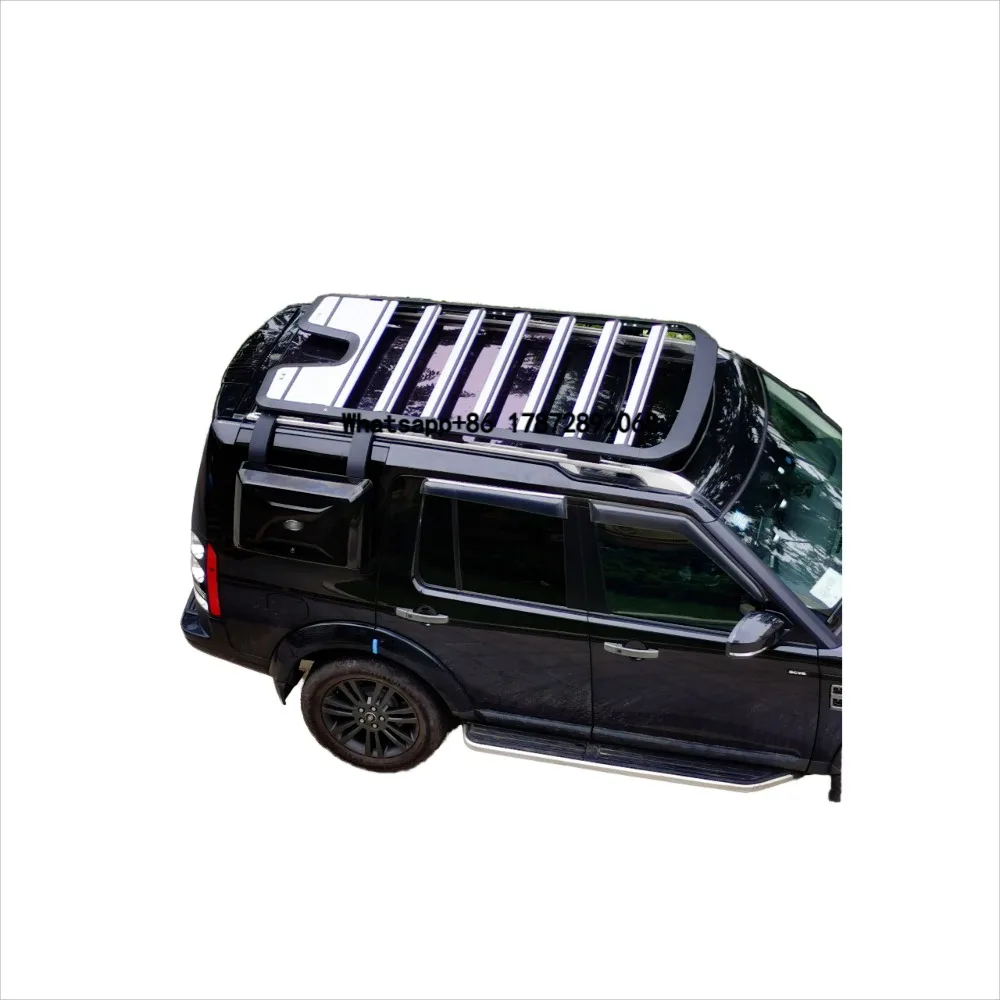 

Aluminum Alloy Roof Top Luggage Rack Carrier Basket Black 300kg Capacity 2-Year Warranty for Discovery 3 2005-2009