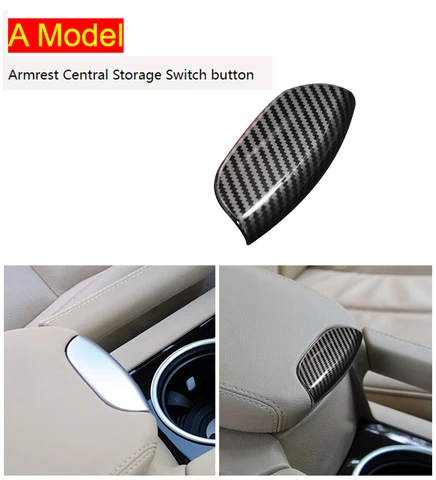 Для Mercedes Benz class GL W164 2006-2011 Автомобильный центральный подлокотник из углеродного волокна кнопка переключения декоративная крышка наклейка отделка