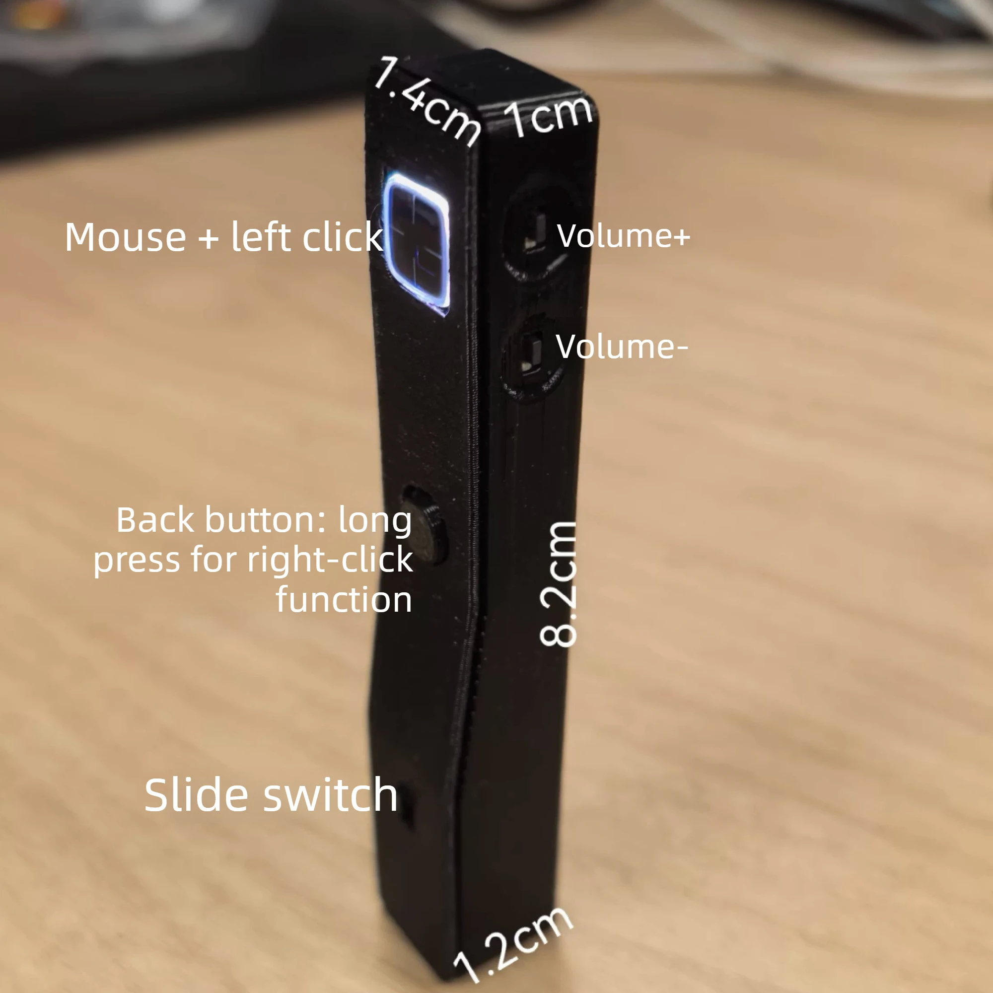Mini Bluetooth Air Mouse Customized Similar Blackberykbd Optical Touch Sensor 3D Printed Shell Support OTA Upgrade Office Mouse