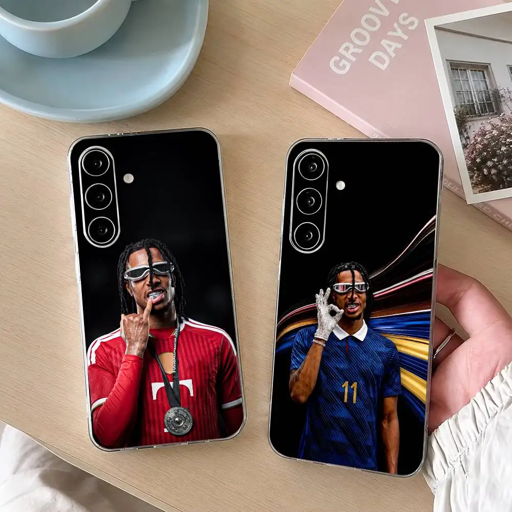 Michael Olise football star  gift Phone Case Transparent Silicone Soft For SamsungA10,12,20,21S,30,31,40,50,51,52,70,71