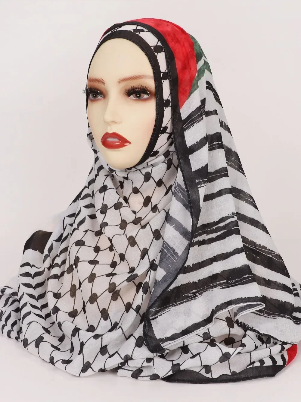 Donne Stampa Hijab Eid Musulmano Ramadan Sciarpa Lunga Scialli Avvolgere Foulard Islamico Turbante Signore Arabo Copricapo Marocco Sciarpe