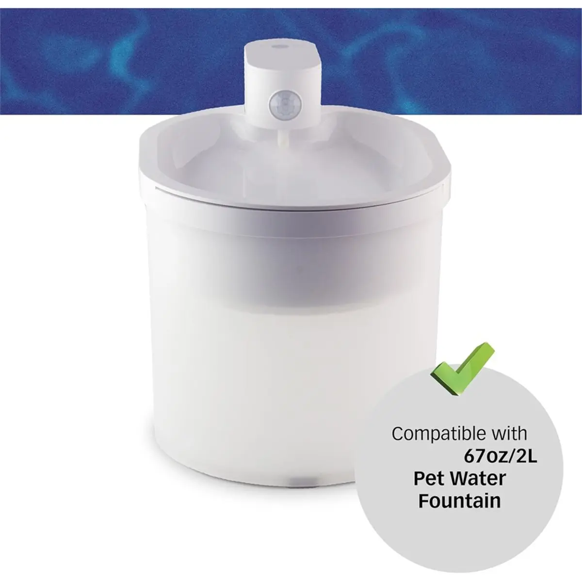 Replacement Water Filter & Pre-Filter Sponges Compatible for 67oz/2L Automatic Pet Fountain