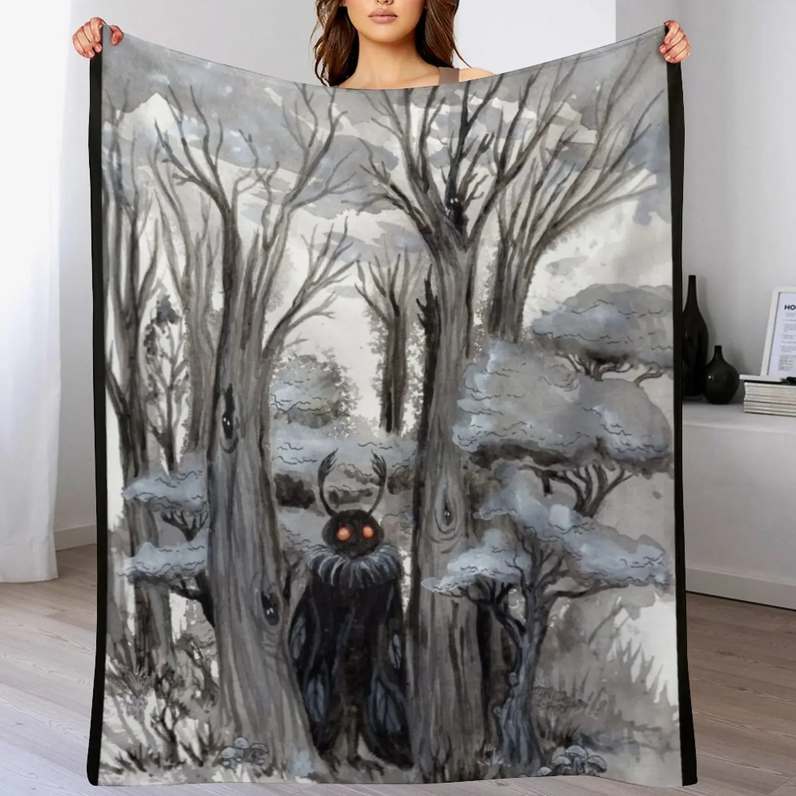 

Shy Mothman Throw Blanket Durable Warm Blanket for Daily Home Use