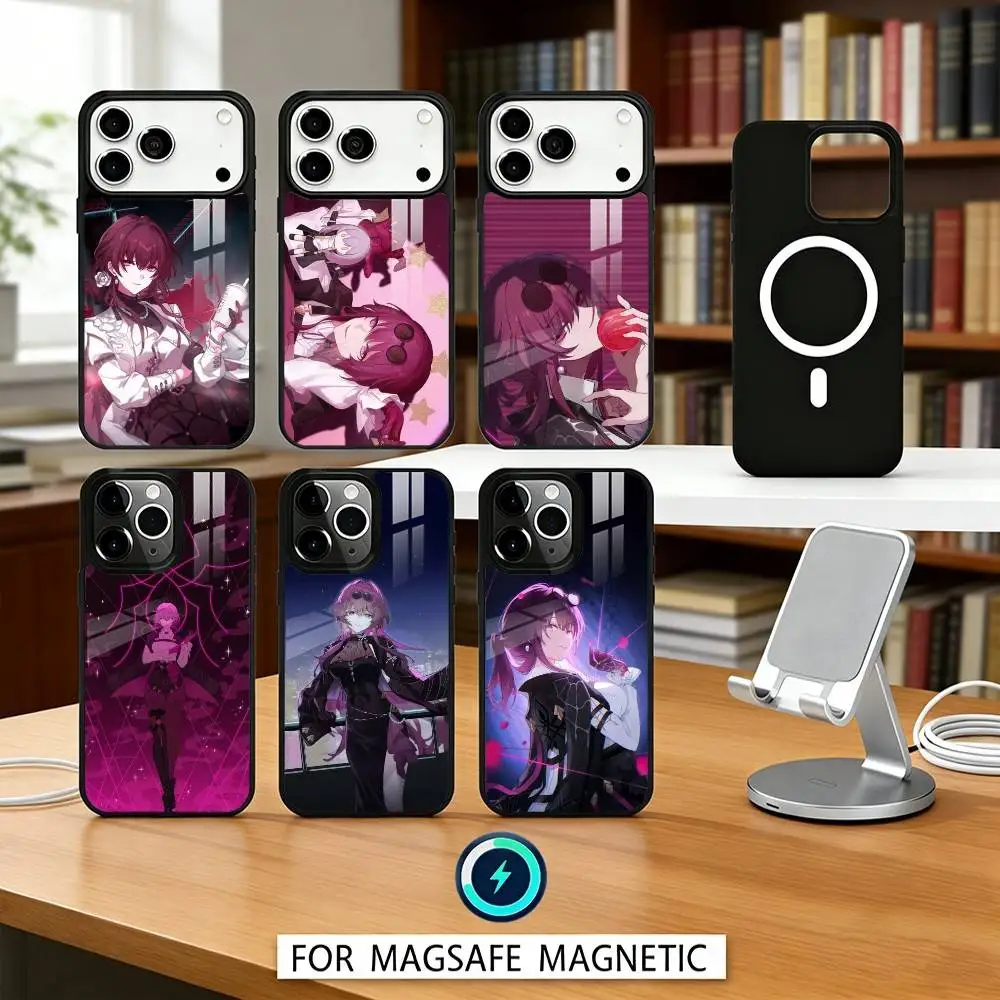 

Honkai Star Rail Game Kafka Phone Case For iPhone17,16,15,14,13,12,Pro,Max,Magnetic For Magsafe Wireless Charging