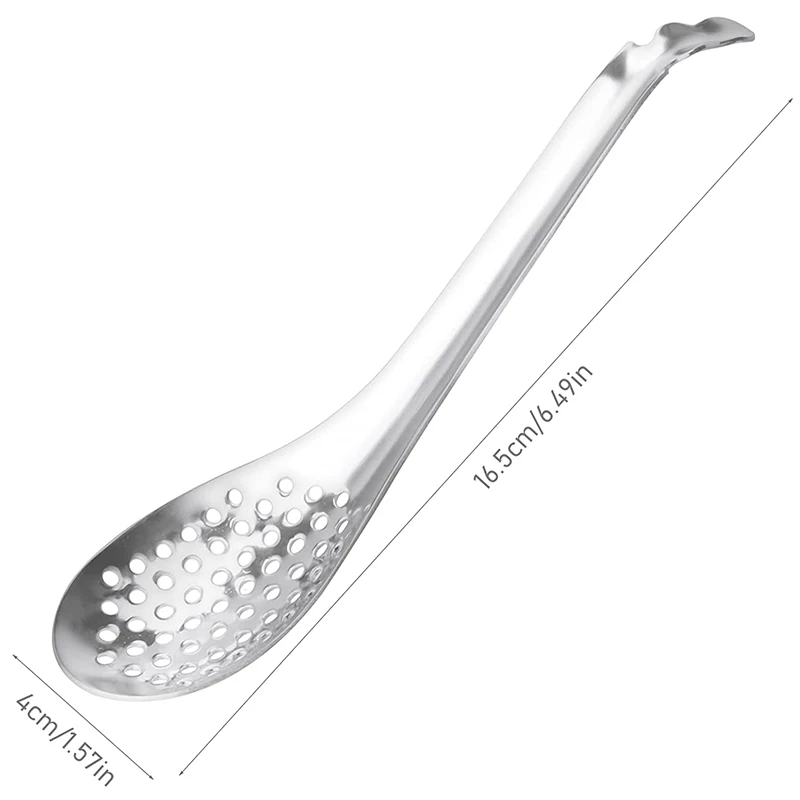 Cucchiaio per olive in acciaio inox, con manico lungo