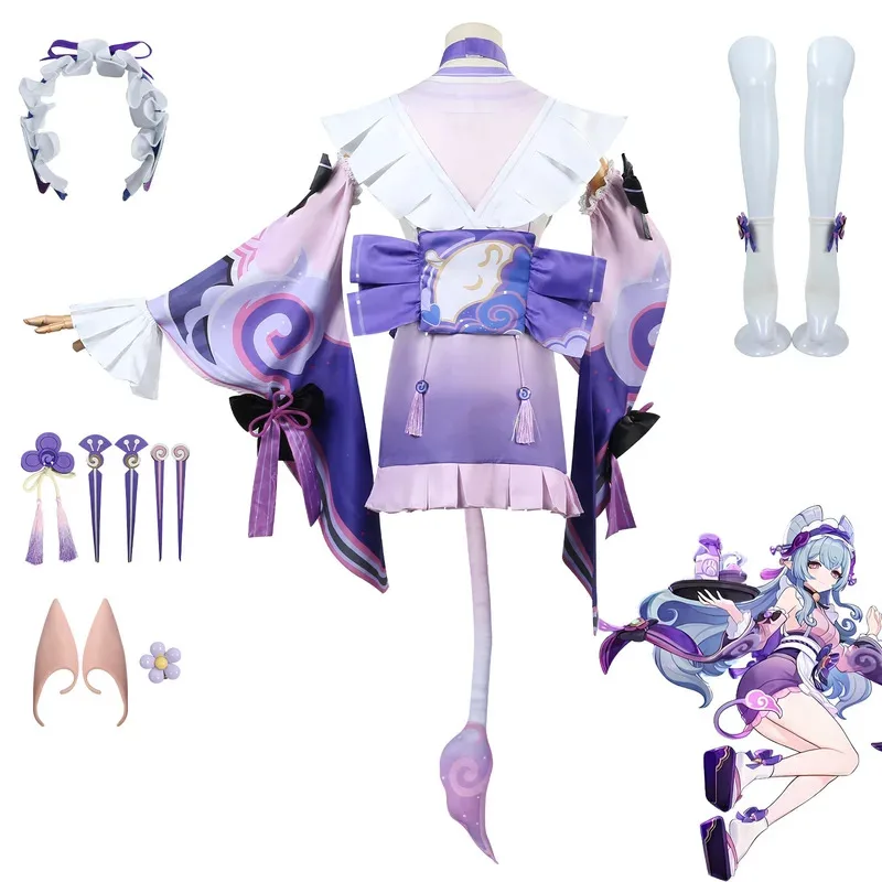 Zizi 2025 Jogo Genshin Impact Traje Vestido Roxo Conjunto Completo Uniforme Outfis Yumemizuki Mizuki Cosplay C