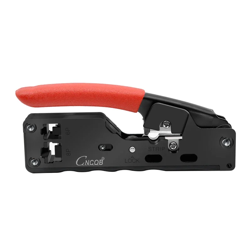 CNCOB ケーブルクリンパ 8P8C/RJ45 6P6C/RJ12 6P4C/RJ11 ネットワークケーブル/電話回線コネクタ圧着ペンチストリッピング/トリミング