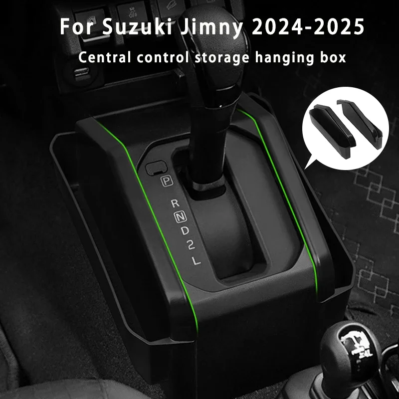 For Suzuki Jimny 2024 2025 2026 Gear Shift Panel Side Storage Box ABS Car Central Control Storage Hanging Box Organizer