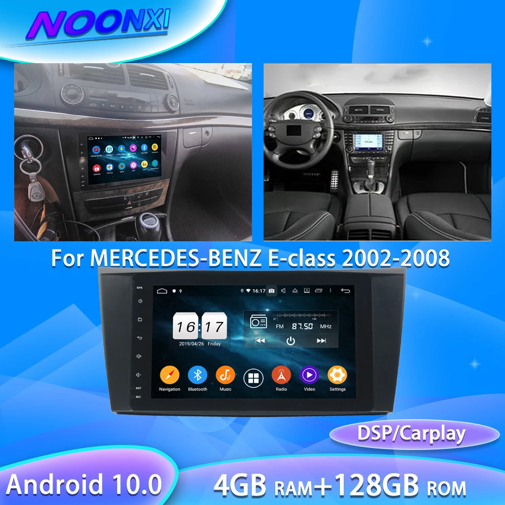 Autoradio Android, lecteur vidéo, GPS, DVD, tout-en-un, système Audio Intelligent, 2din, écran pour voiture mercedes-benz classe E W211 (2002 – 2008)