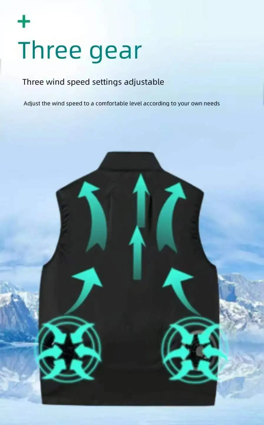 Summer New Fan Vest Outdoor Cooling Workwear