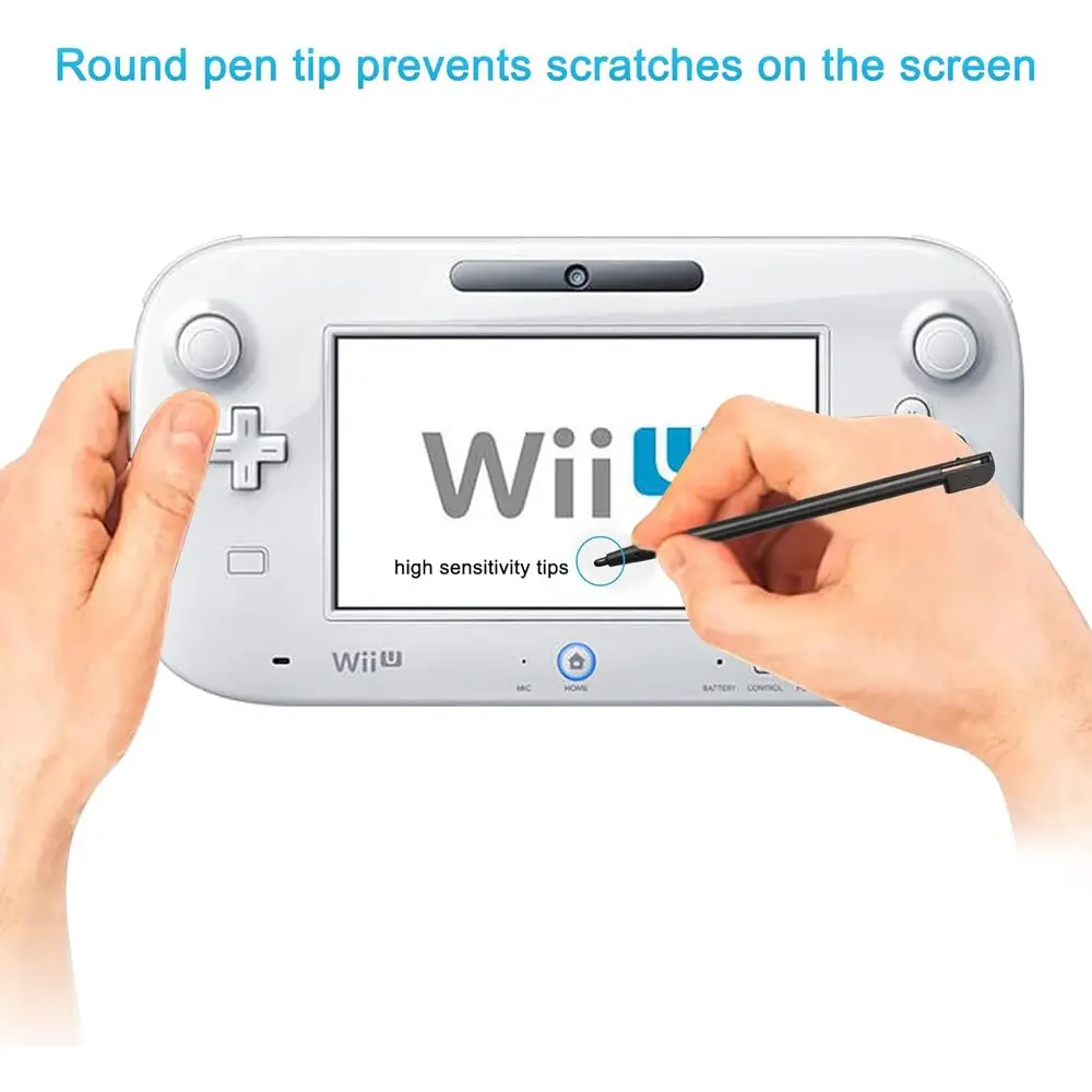 قطعتان من قلم Wii U البلاستيكي للوحة ألعاب Nintendo Wii U، قلم بديل Xahpower، مجموعة أقلام لمس كومبو 4 في 1 متعددة الألوان