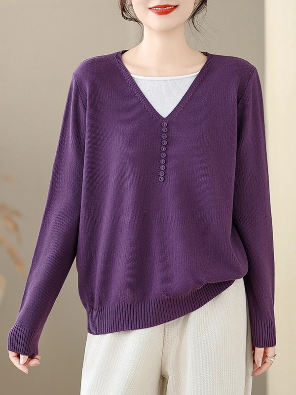 Sli maman tricoté coton Tead femmes couche de Base T-irt 2025 nouveau début automne épissage couleur Blo haut