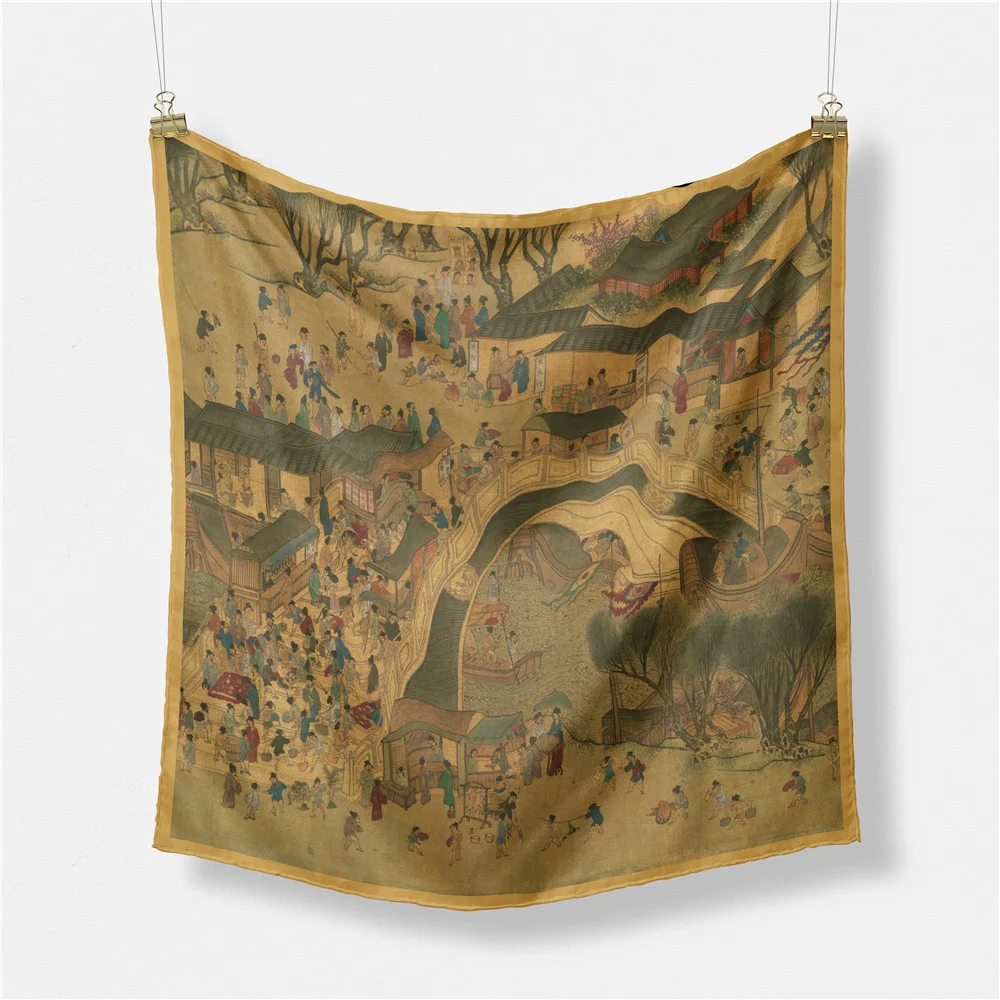 lenco-de-seda-quadrado-pequeno-retro-53cm-novo-design-de-primavera-lenco-decorativo-feminino-com-estampa-tian'anmen-square-acessorio-de-moda