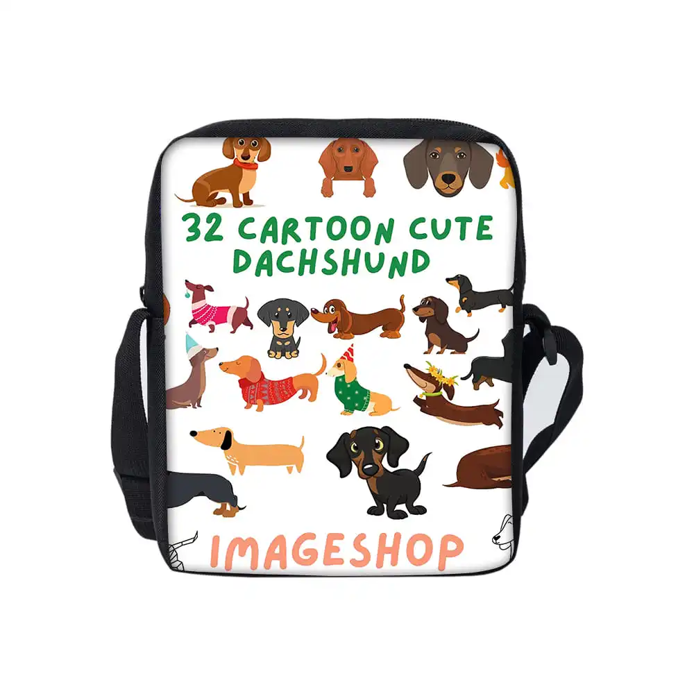 

Односторонняя сумка-мессенджер с рисунком собаки для мальчиков и девочек, детские лучшие подарки, повседневная сумка через плечо с 3D мультяшным рисунком