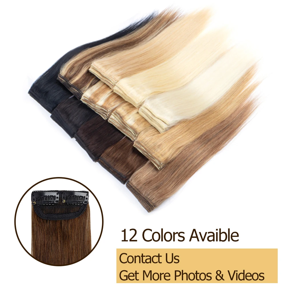5 Pcs/pack Mini Clip In Hair Extensions Remy Human Hair Extension for Side Hair Add Volume 12-18inch 30-40g Clip on Hair