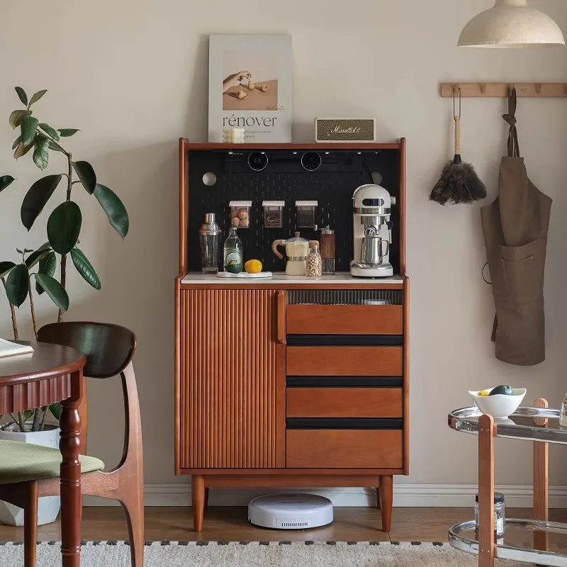 

Retro solid wood dining side cabinet, antique locker in living room, dining room, tea cabinet