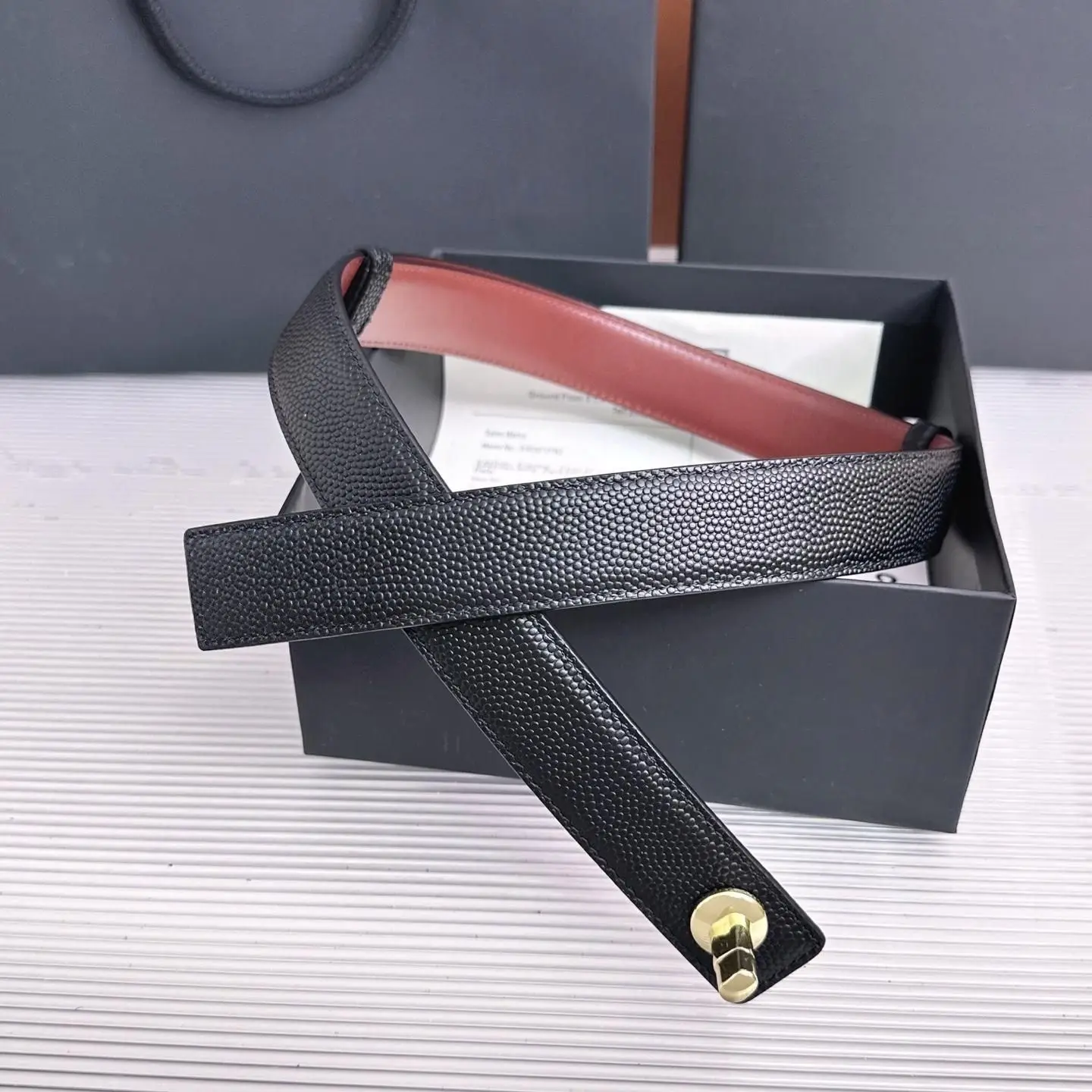 Unisex Genuine Leather Replacement Belt Strap Without Buckle Two-tone Pebbled & Smooth Texture Double Sided Wear Waist Belt Band Multi Sizes