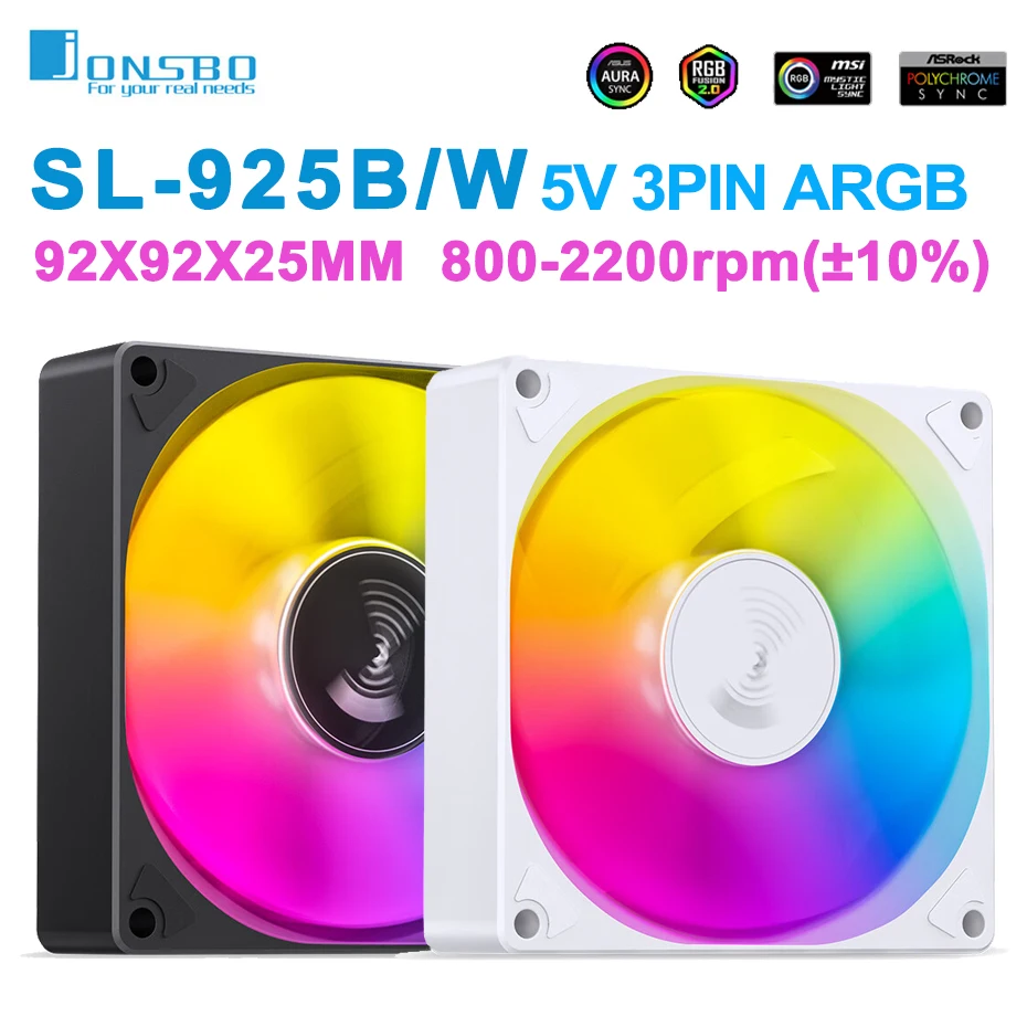 JONSBO SL-925 Ventilador ARGB 92mm 5V PWM Silencioso