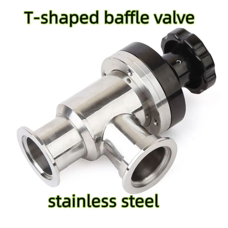 

L-type manual vacuum baffle valve, stainless steel gas vacuum valve KF16 KF25 KF40 KF50 Vacuum Flapper Valve Gas Safety Valve