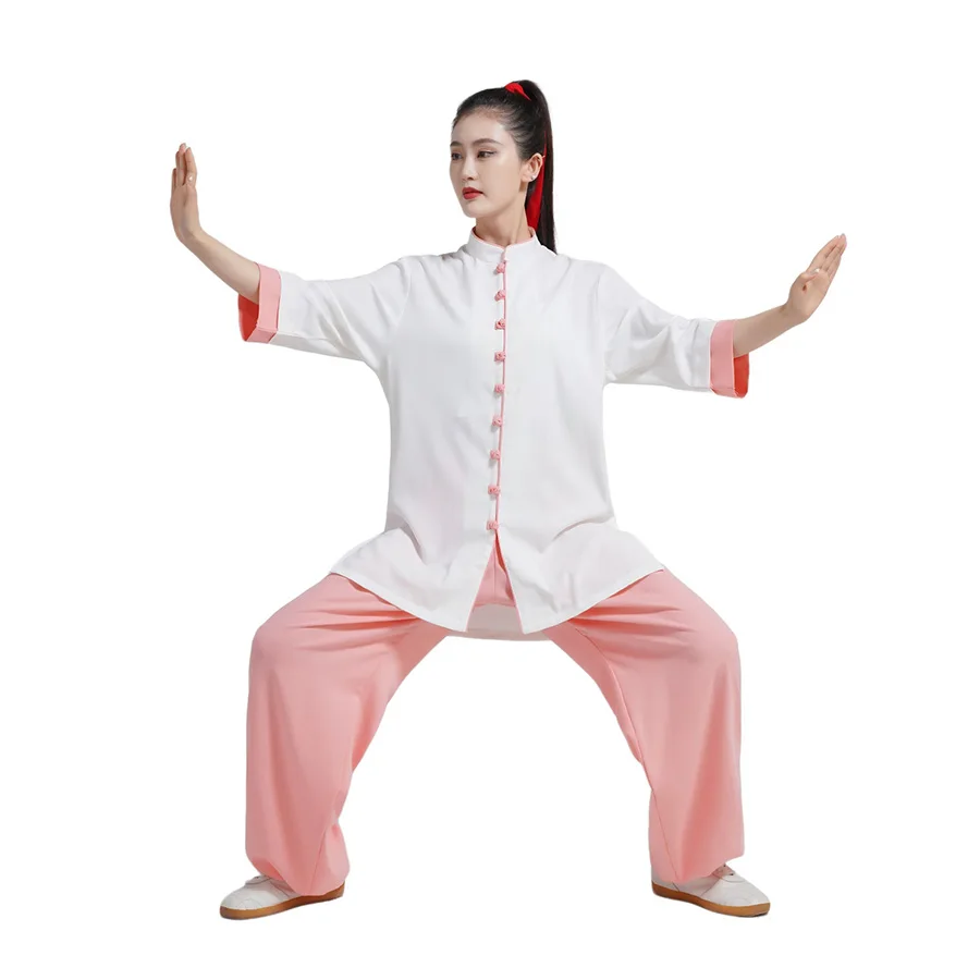 

Костюм Тай Цзи для боевых искусств, женская новая одежда в западном стиле из высококачественного хлопка и льна, одежда для тренировок по теньбоксингу, летняя тонкая одежда с короткими рукавами