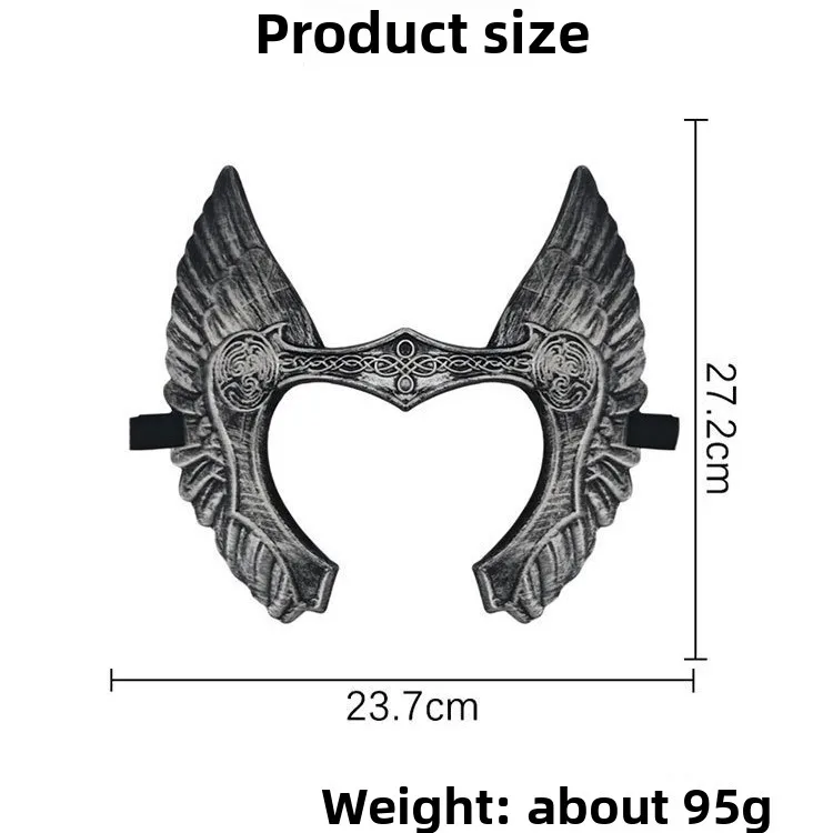 Medieval Viking Warrior Helmet Hat Ancient General Armour Helmet Stage Performance Half Mask