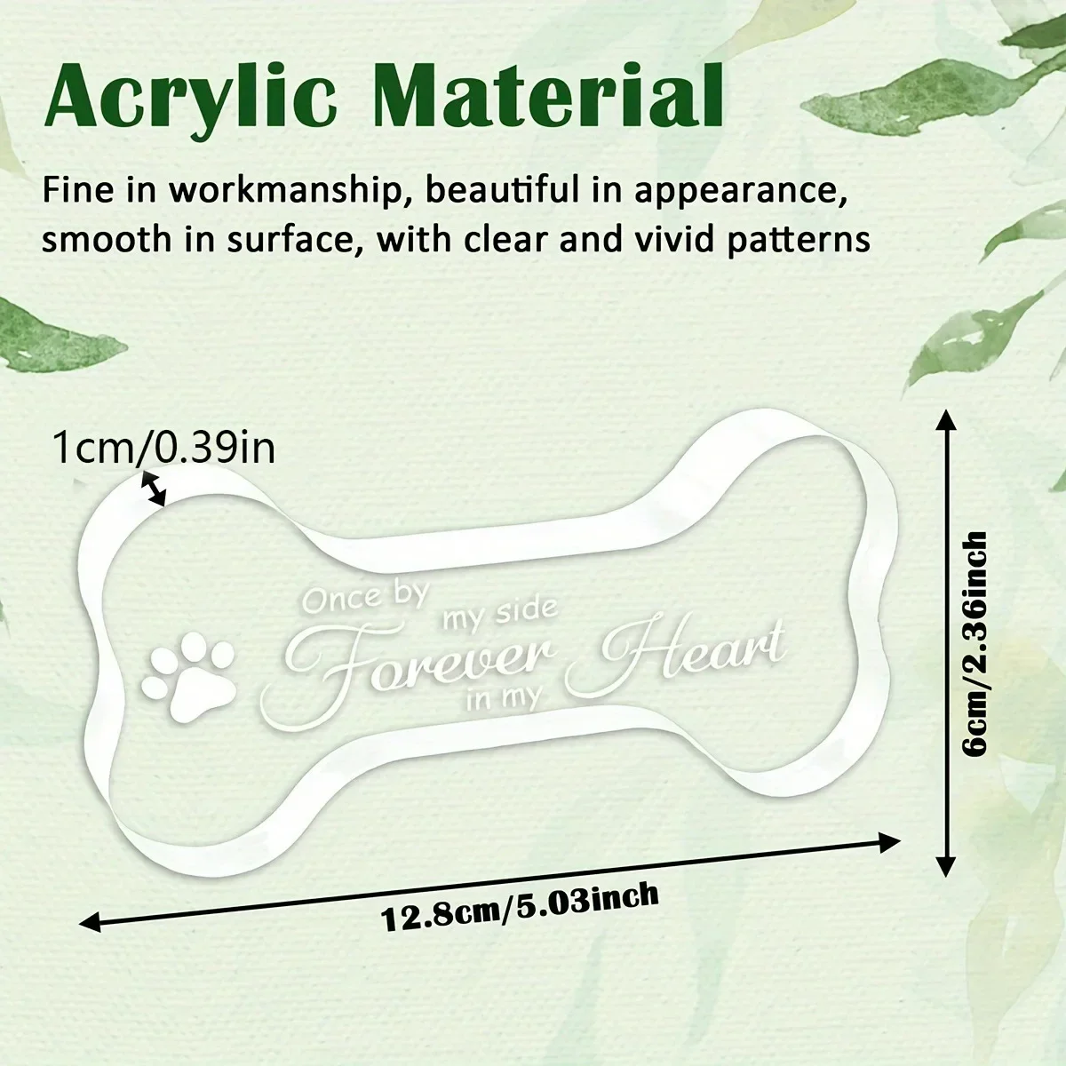 YTOM Acrylic Pet Commemorative Gift Dog Commemorative Card  A Condolence and Decorative Gift for People Who Have Lost Their Pet