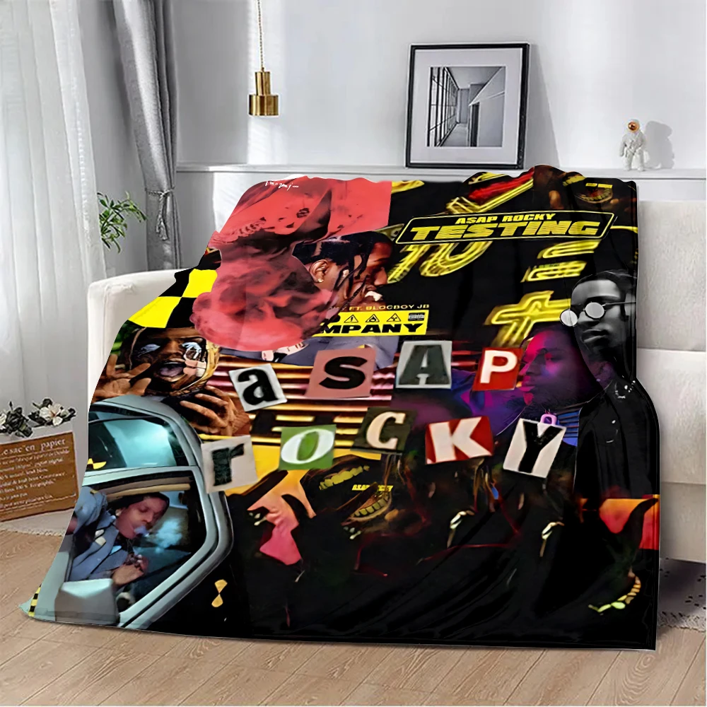 Asap Rockys Printed Blanket Picnic Blankets Warm Blanket Soft and Comfortable Blanket Home Travel Birthday Gift