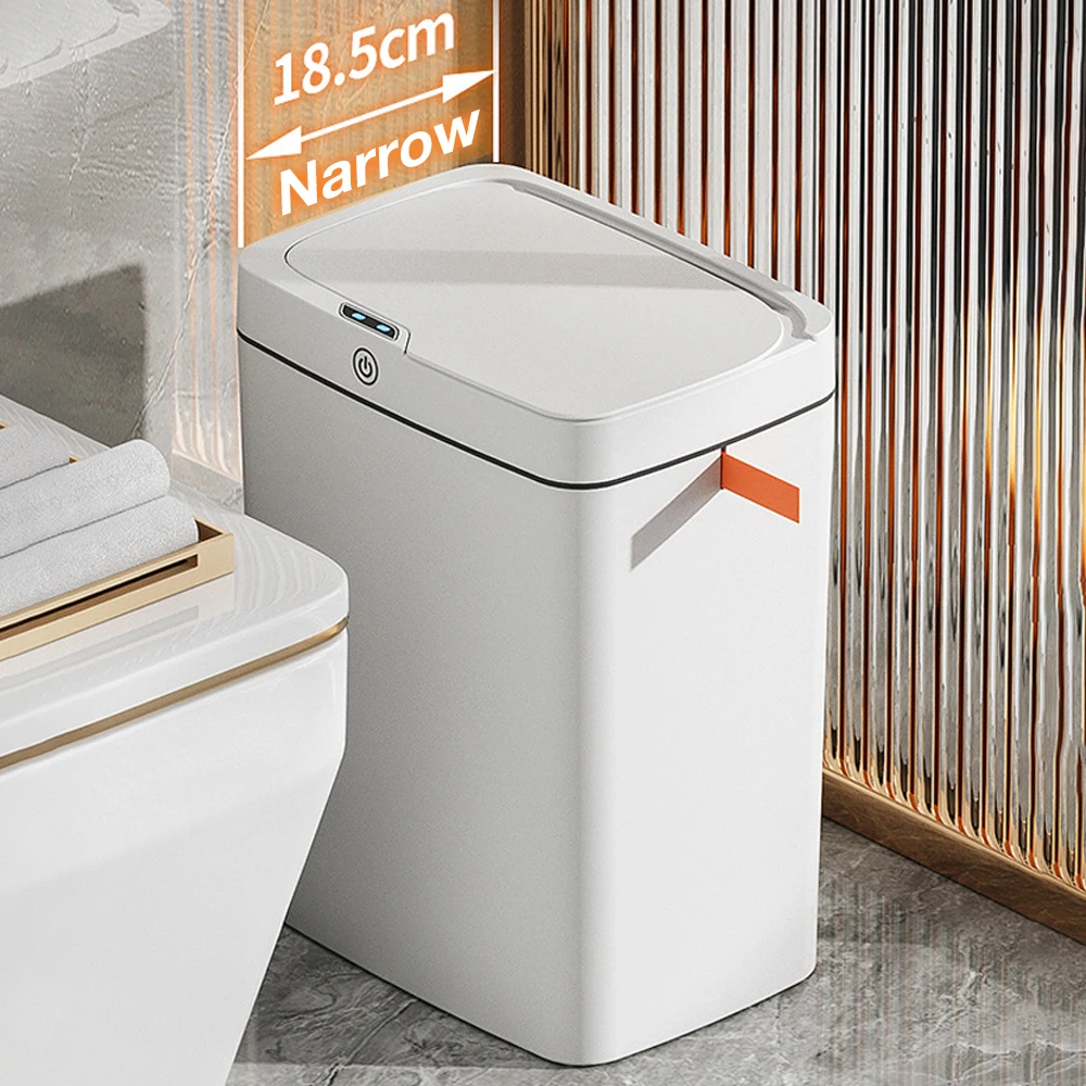 15L Automatic Packing Trash Can Smart Narrow trash can For Bathroom Toilet Waterproof Garbage Bin Smart Home