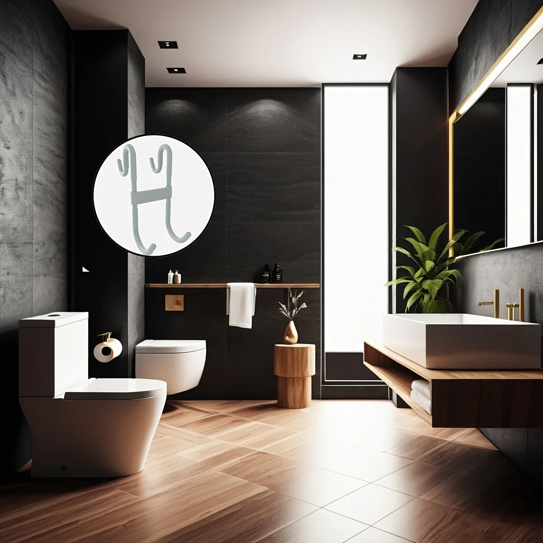 Rust-Resistant Plastic Shower Hooks, Strong Hold for Towels & Clothes. Perfect Bathroom & Glass Door Accessory!