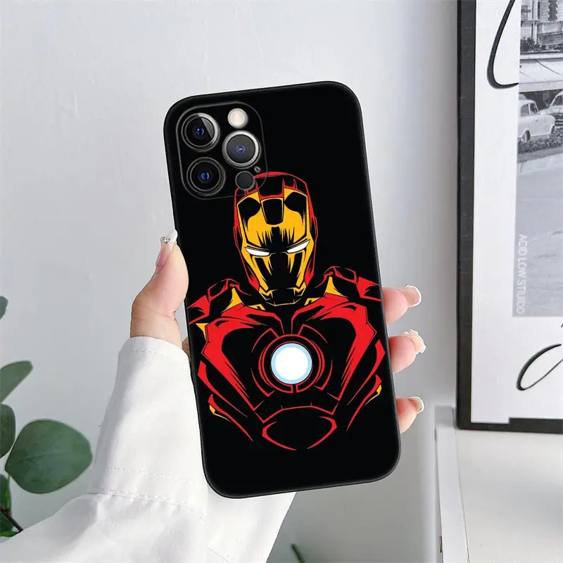 Ironman Marvel Iron-Man Phone Case for iPhone 11 15 Pro Max Case Coque 14 Plus 13 Pro 12 Mini 11 X XR 7 8 SE 2020 TPU Soft Cover