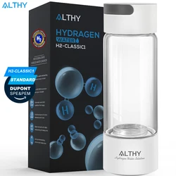 Bottiglia per generatore di acqua ricca di idrogeno ALTHY-DuPont SPE PEM Dual Chamber Maker lonizer - H2 dispositivo per inalazione