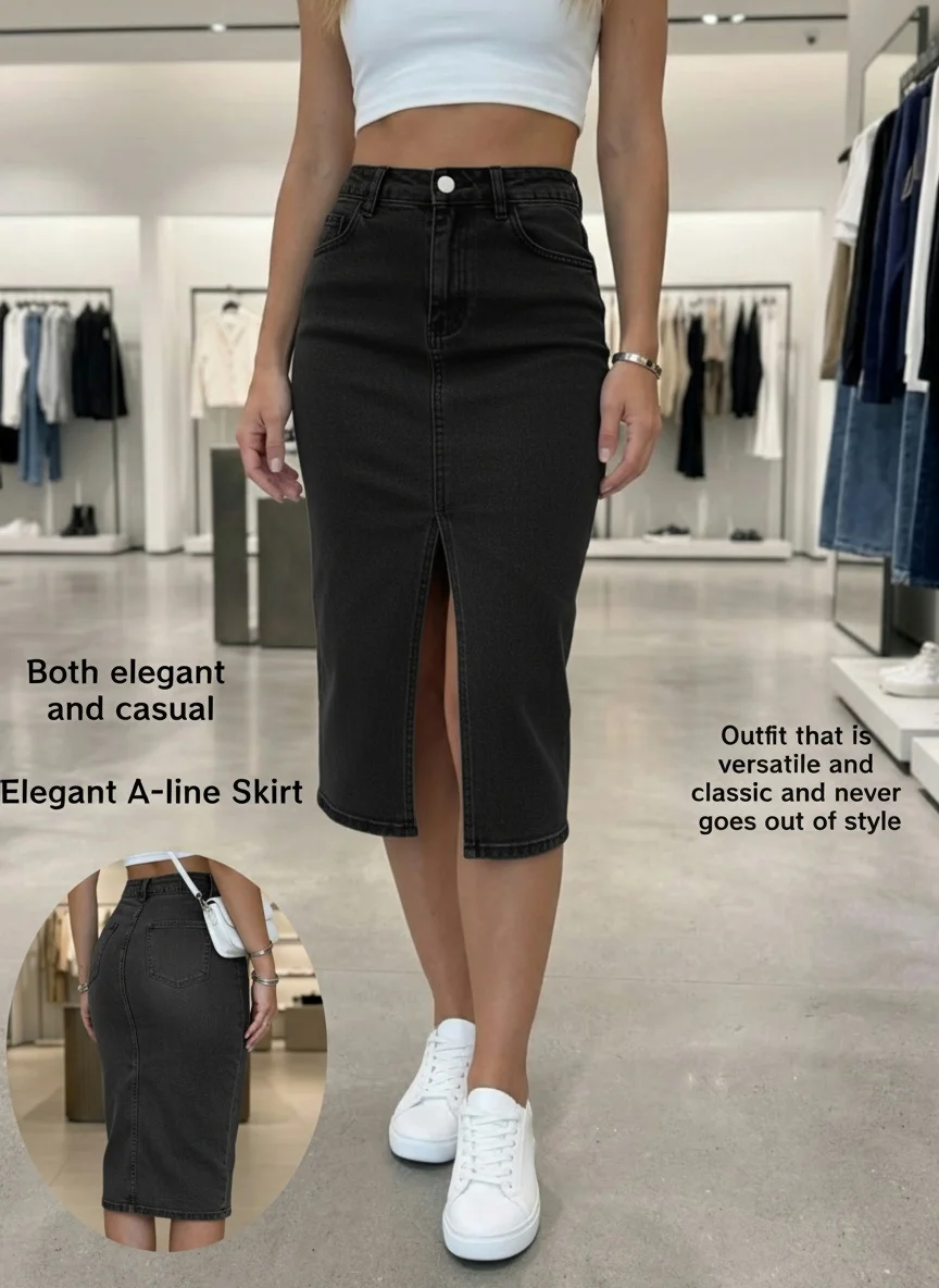 

Women's Elastic All-Match Hip-Hugging Denim Half Skirt Comfortable Fit Mini Skirt for Various Occasions