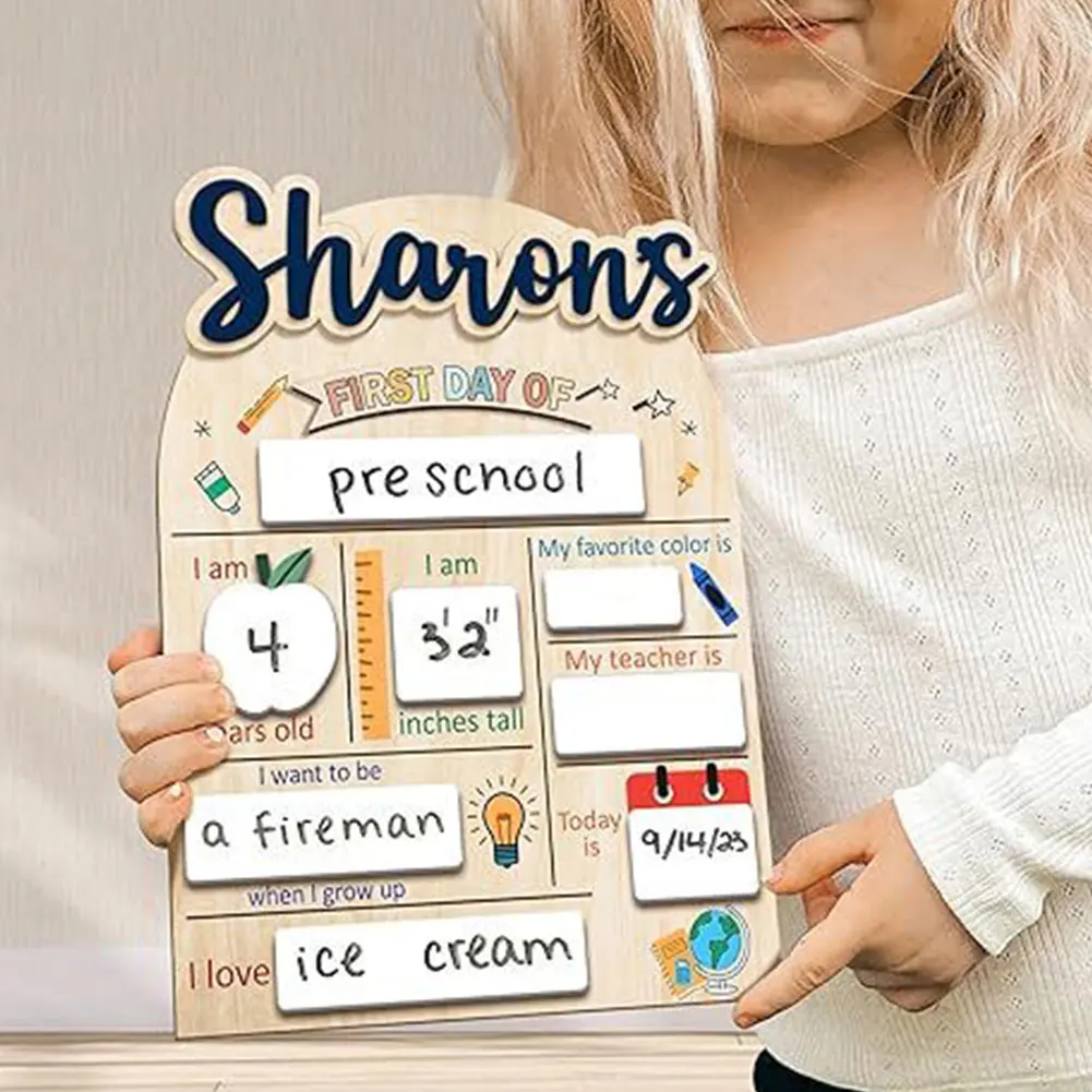 

Первый день и последний день школы, персонализированная доска, доска для объявлений, сделай сам, классная доска для детей, аксессуар