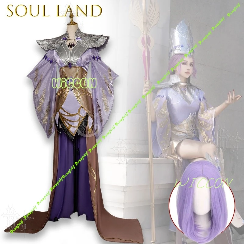 Robe de cosplay du personnage Bibi Dong de l'anime Soul Land, costume de style pape violet pour les cosplayers, convention, fête d'Halloween, séance photo
