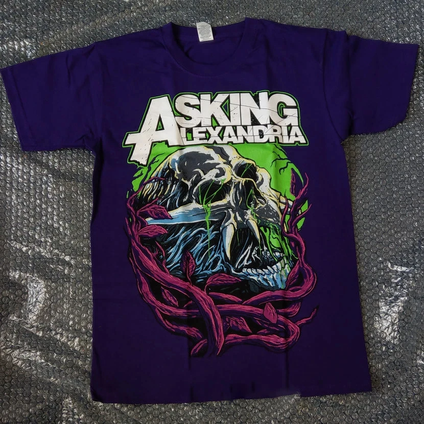 ¡Raro! Camiseta Asking Alexandria Slime, camiseta unisex de tamaño completo, camiseta de manga corta para hombre y mujer, camiseta de algodón con cuello redondo de verano