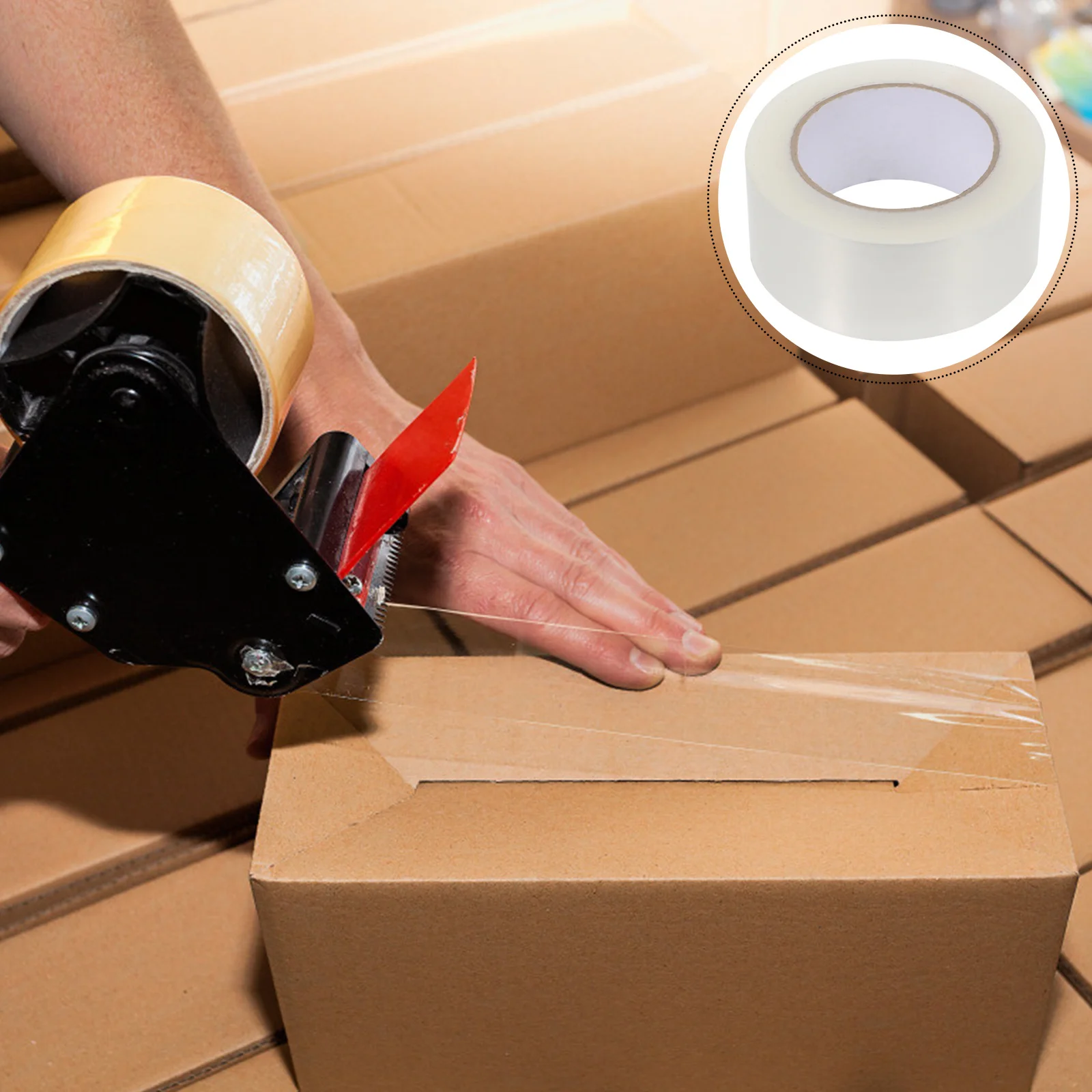 

Premium Silent Transparent Tape Off High Tack Adhesive DIY Gift Packaging Stationery Box Sealing Simple