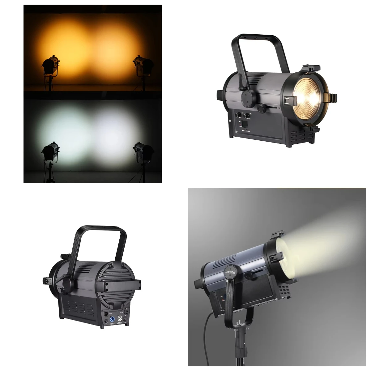 Guangzhou Factory 400w Lef Fresnel CW WW 2in1 Motorized Zoom Theater Light