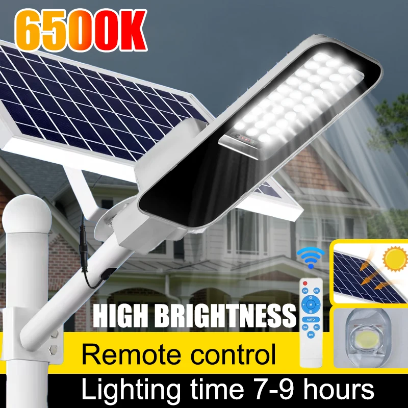 Terbaru Light Light exterior lampu jalan luar ruangan tahan air lampu jalan dengan pengendali jarak jauh luz led surya eksterior lampara luz led eksterior