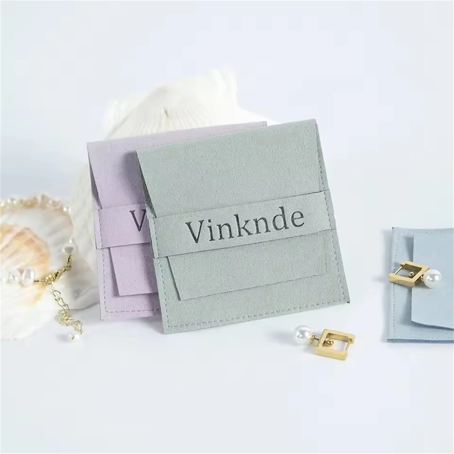 100Pcs Customize Logo Name Wedding Favors For Guests Bulk Candy Gift Bags Wholesale Microfiber Jewelry Packaging Envelope Pouch