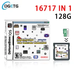 16717 In 1 NDS Game Card Combined Card NDS Combined Card 128G Cassette 64IN1 208 500 NES US Game card For DSTWO Mini 2/3DS XL